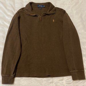 Ralph Lauren Polo Brown Quarter-Zip Pullover